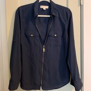 Michael Kors Zip Front Blouse